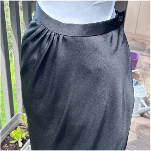 Vivienne Westwood Black Satin Draped Skirt - Picture 10 of 16